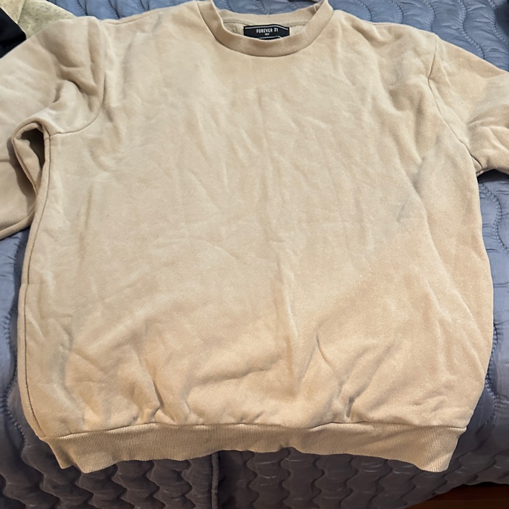 Forever 21 Men's Tan Crewneck Sweater